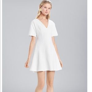 Josie Natori White Short Sleeve Dress